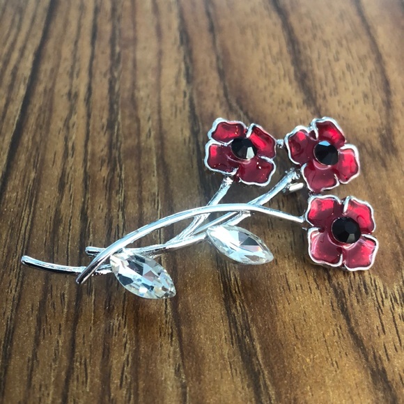 BEAUTIFUL ROSE AND DIAMOND BROOCH - Picture 2 of 16